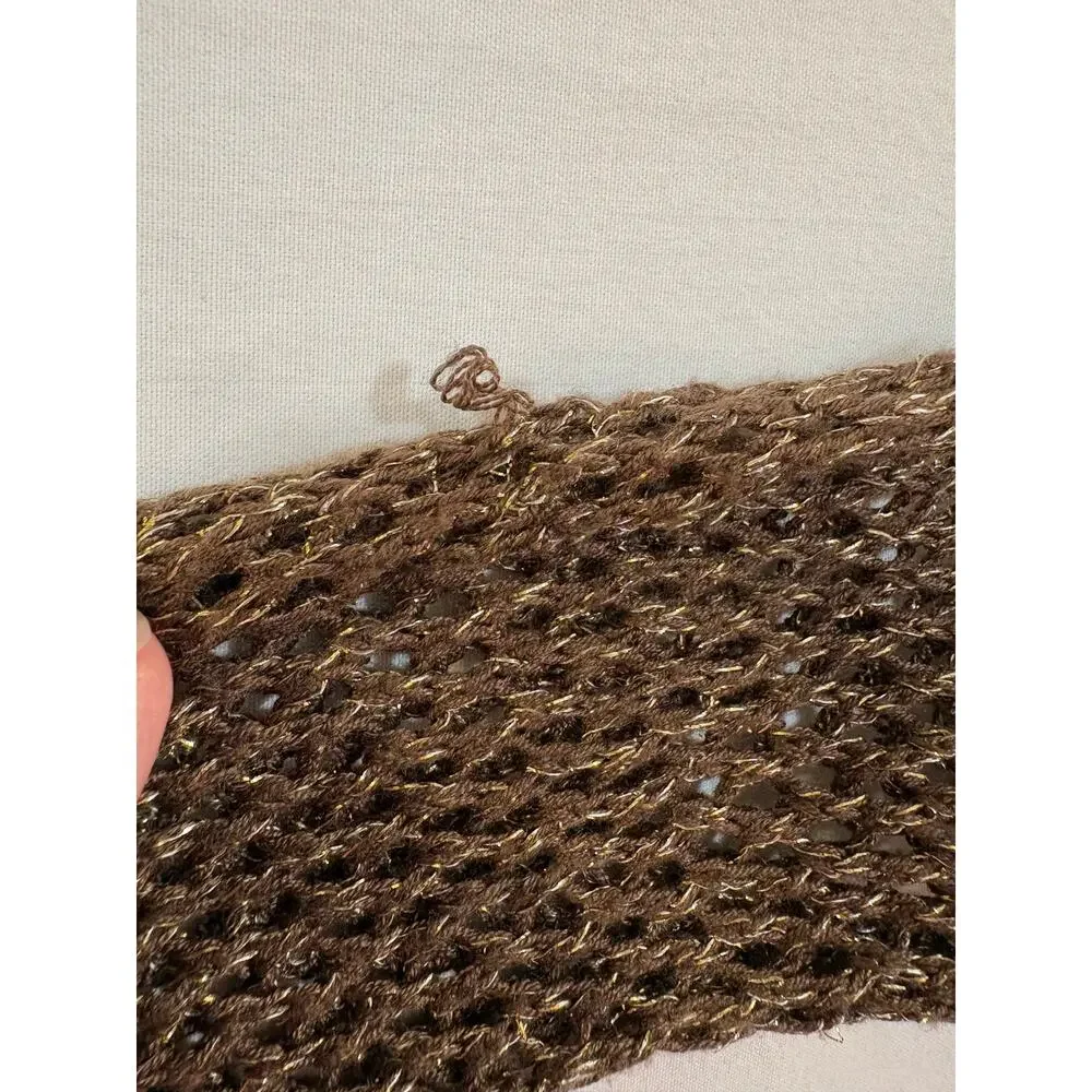 Vintage Y2K Mix It Brown Long Sleeve Shrug Sweater Size Medium